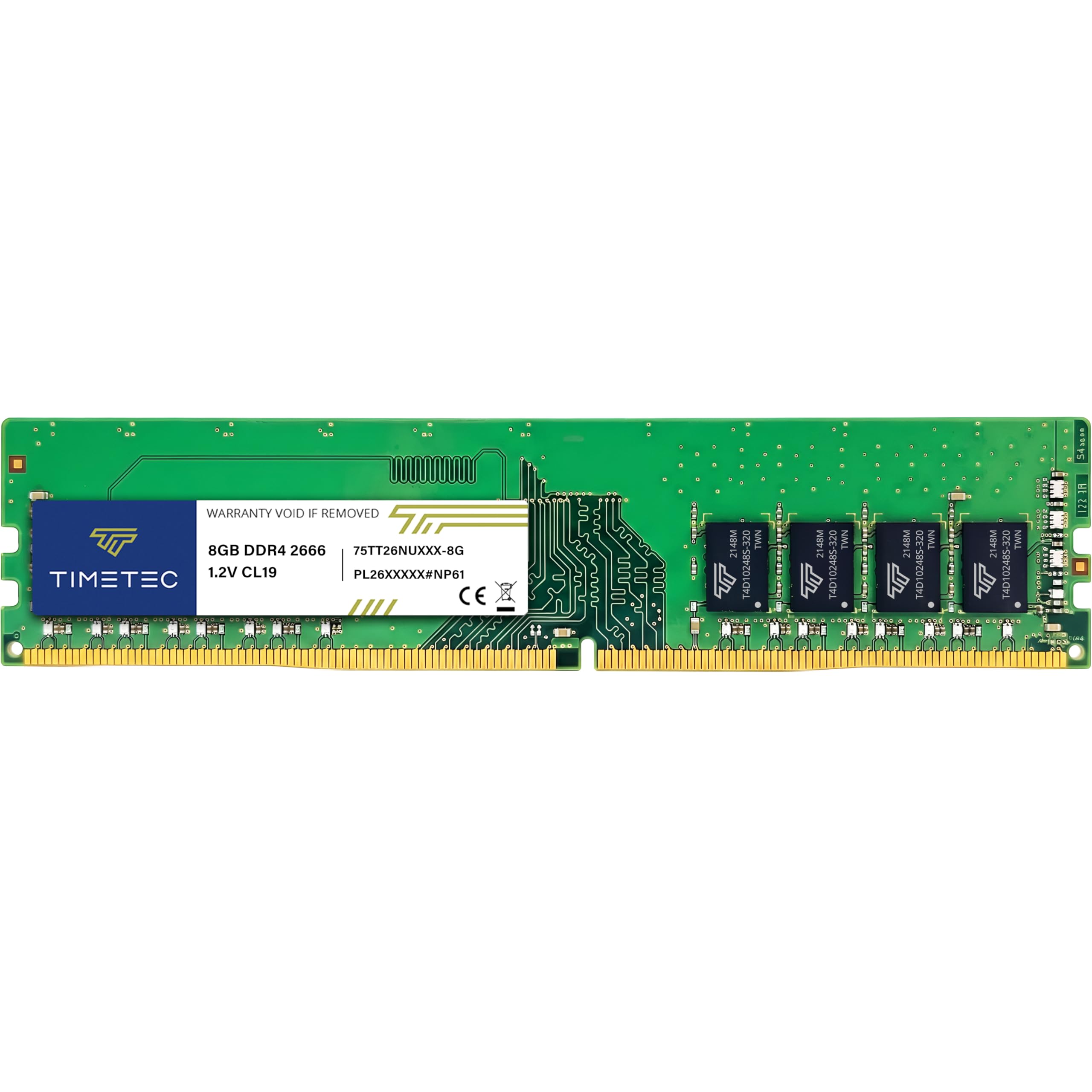 Timetec 8GB DDR4 2666MHz (PC4-2666V) PC4-21300 UDIMM Desktop RAM