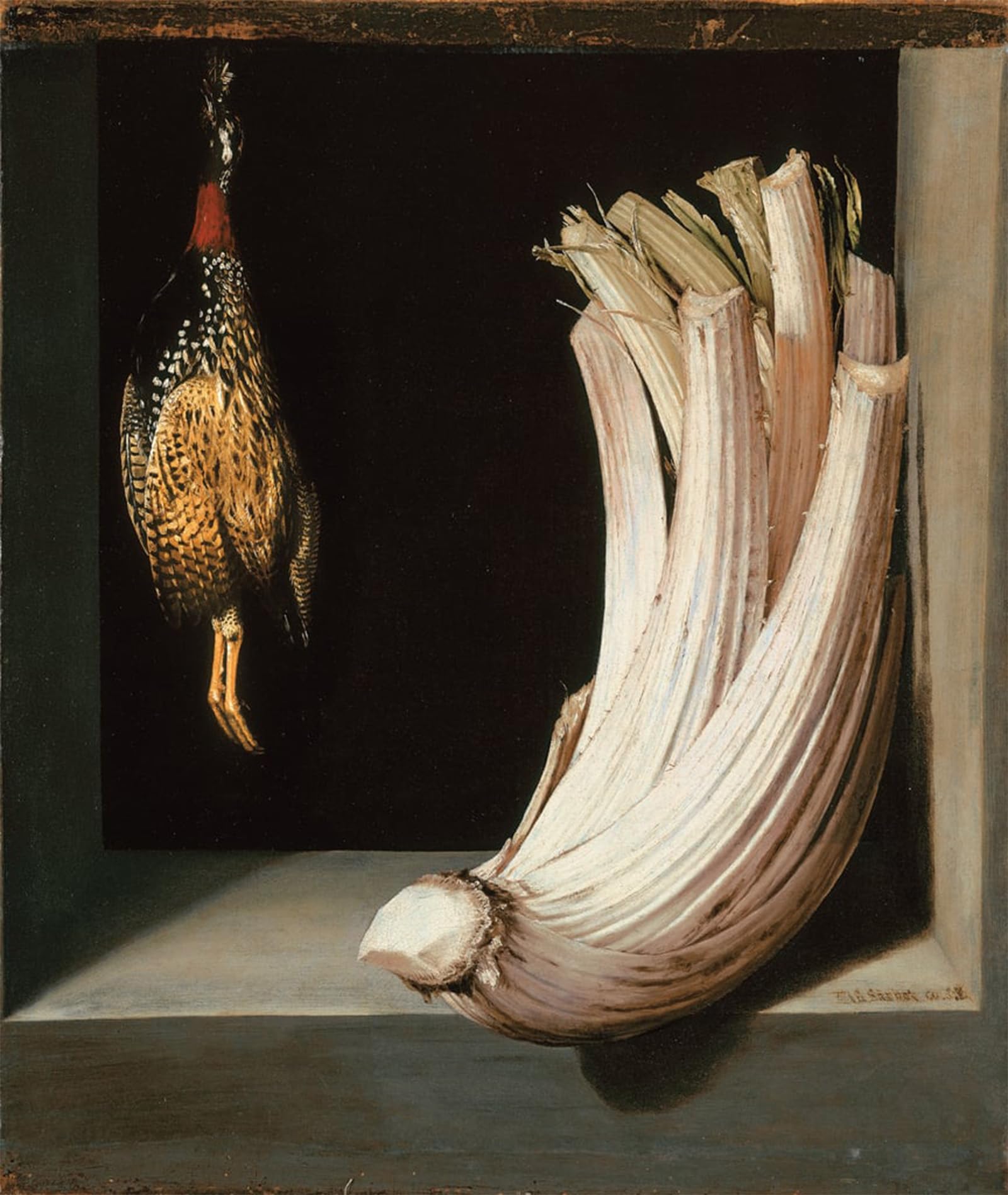 SERENDIPITP Abstract Painting Mural Print Picture Wall Decor Painting Bodegón with a Cardoon and Francolin by Juan Sanchez Cotan Vintage Wall Artwork for Home Decor 60x90cm