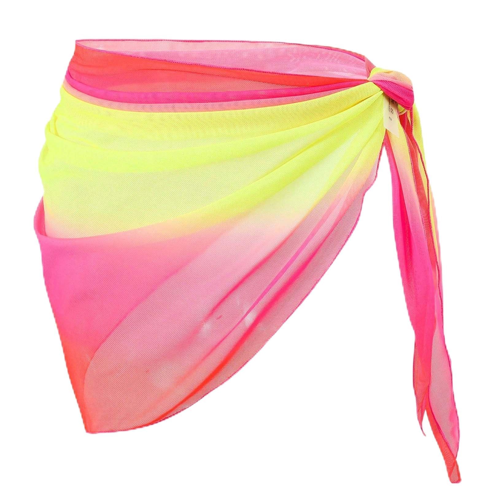 DASAYO Sarong Coverups for Women Sheer Bikini Cover Up Wrap Skirt Chiffon Beach Swimsuit Coverup 2026 Summer Vacation