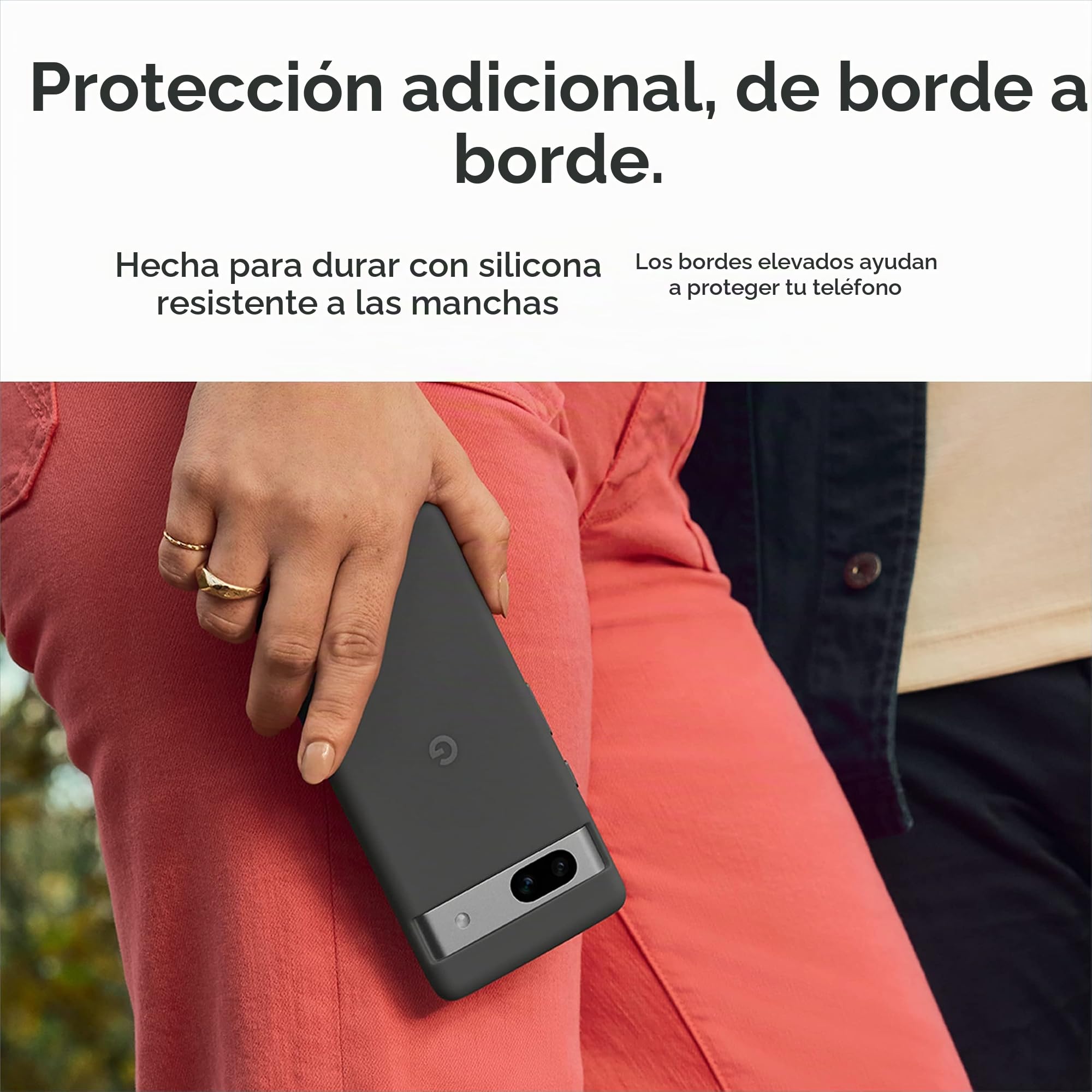 Google Funda Pixel 7a, Funda de teléfono Android de Silicona Duradera, Nieve