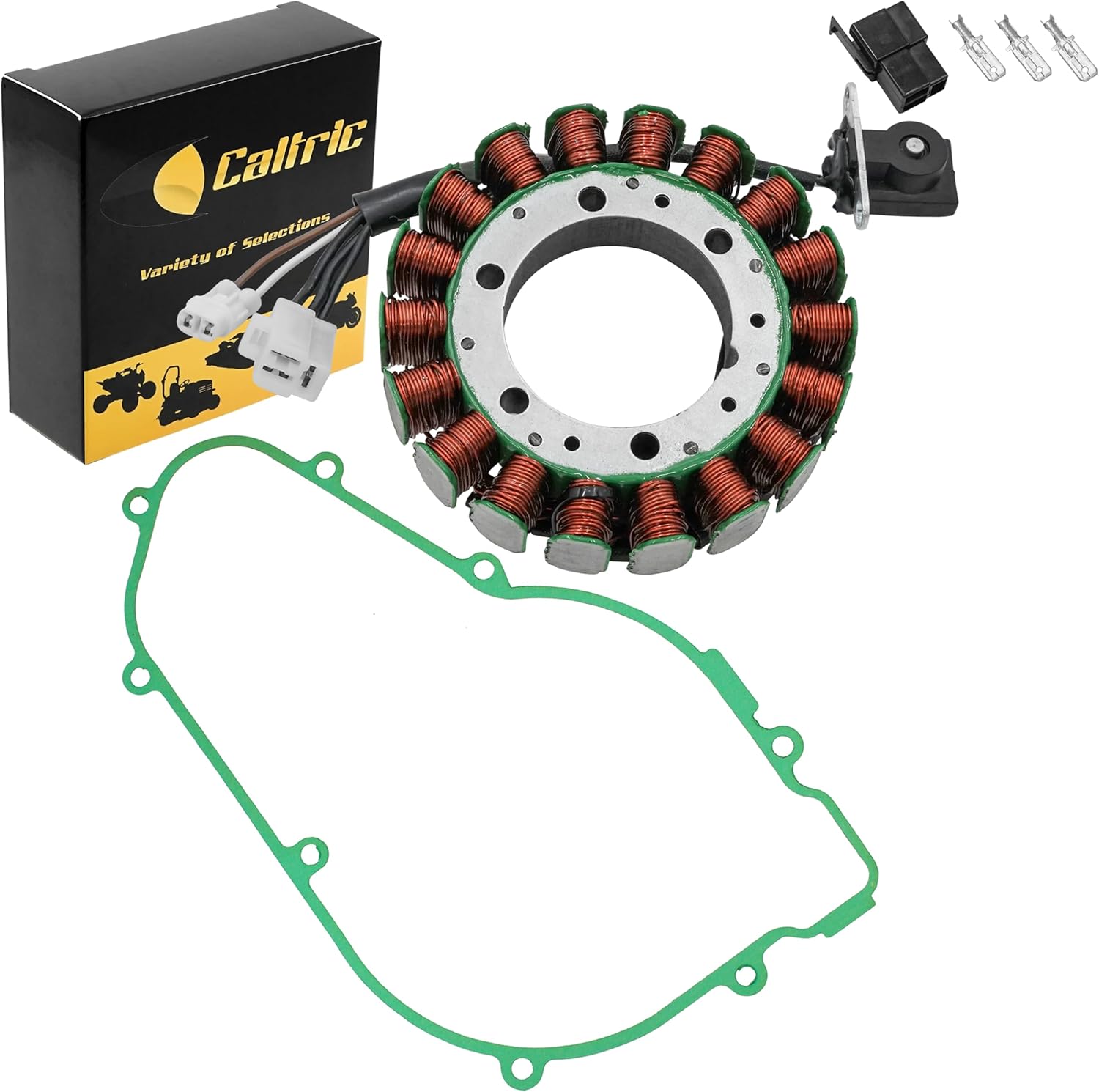 Caltric Stator and Gasket Compatible With Arctic Cat 1000 4X4 2013 2014 2015 2016 Mudpro Trv Xt