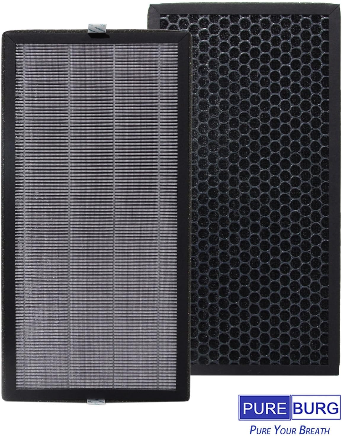 PUREBURG KF310 Replacecment Filter Set Compatible with Kenmore SMART 1500e Series PM3020 Air Purifier,2 Set (4 Filters) H13 HEPA Activated Carbon 3-Stage Filtration - Image 2