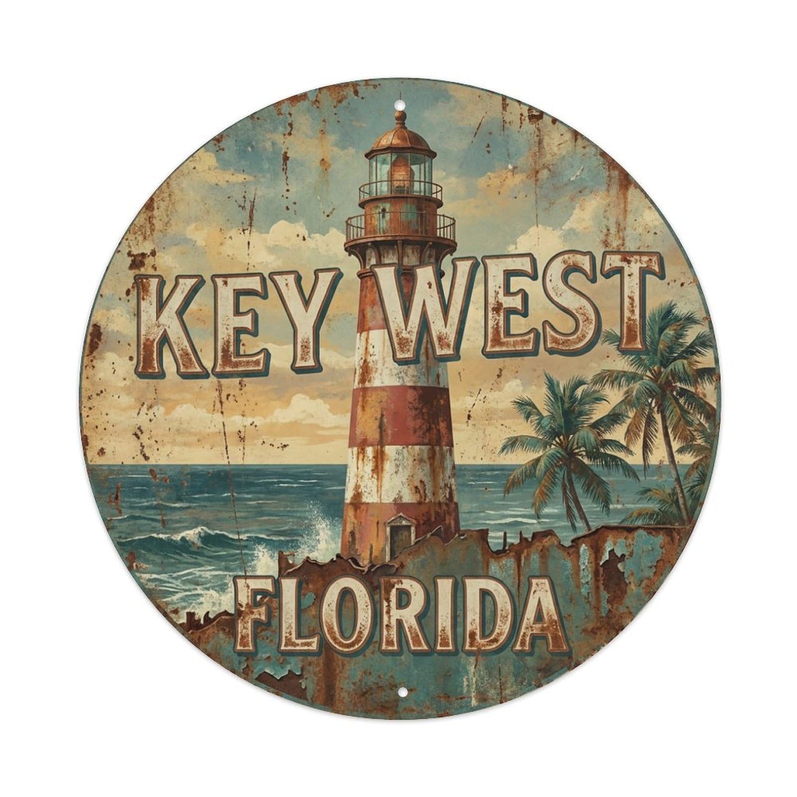 Galvaxio Style Retro Travel Usa Key West Metal Tin Sign