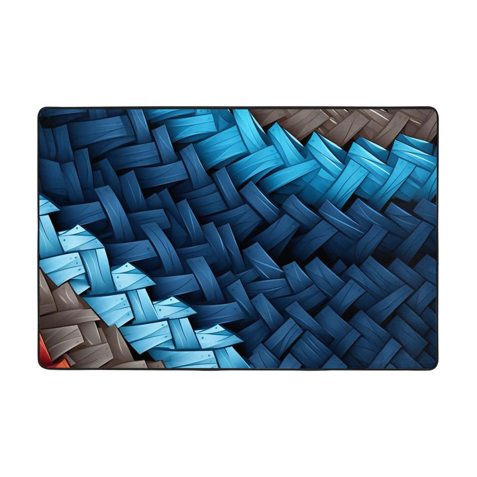 Tapis de bain rectangulaire en flanelle couleur avion tissé