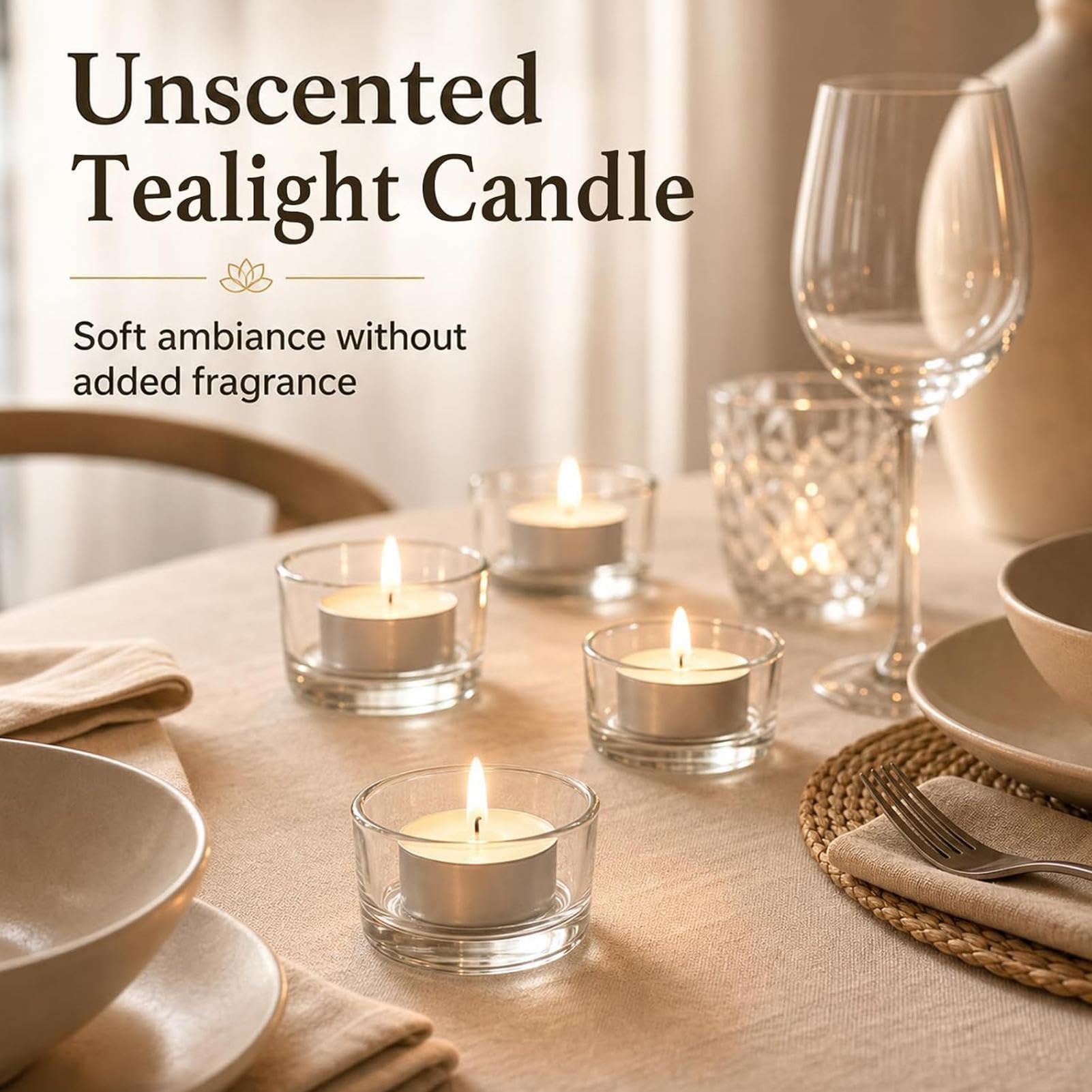 Tea Light 50 Pezzi Tealight Votivi in Non Profumati per Matrimoni e Feste