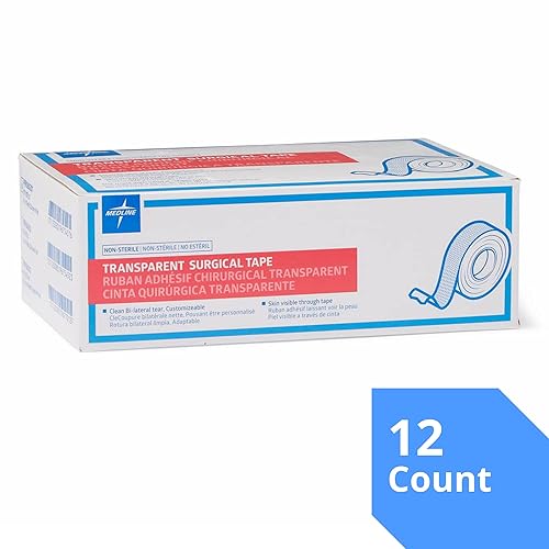 Miniatura 3 de Medline - PRM260201H Caring - Cinta adhesiva transparente, 1 pulgada x 10 yardas (caja de 12 rollos)