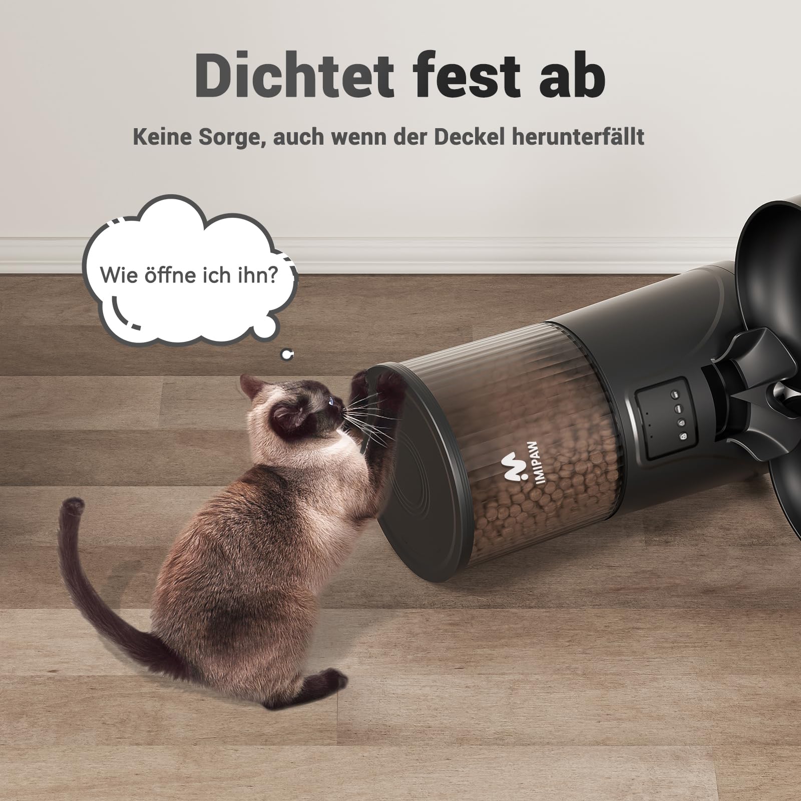 IMIPAW Distributore Automatico Cibo Gatti con 2 Ciotole, 4L Dispenser Cibo Cani, Controllato da APP, 2.4G WiFi Alimentazione a Distanza, 10 Pasti al Giorno, per Animali Di Piccola e Media Taglia