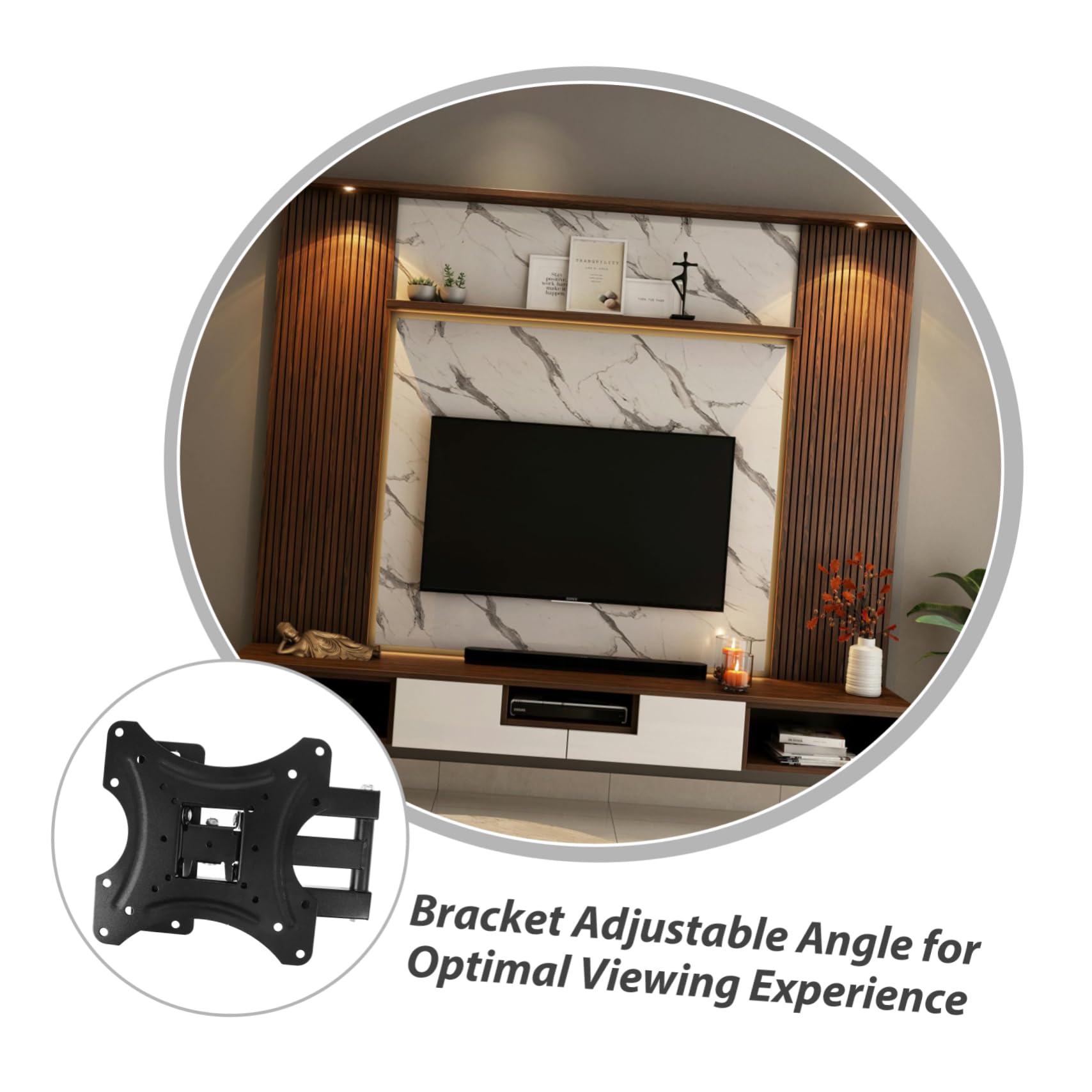 ULTECHNOVO Soporte de Pared para TV 17-42 Pulgadas, Metal Negro