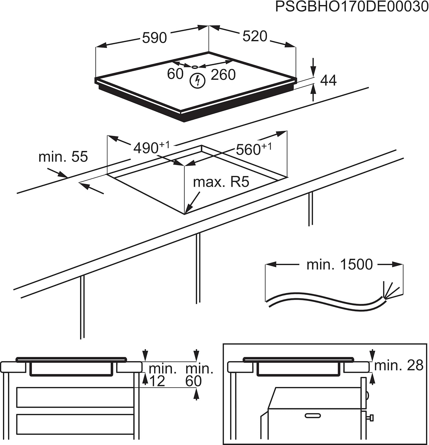 Electrolux 300 Piano a induzione LIL61443BW, piano cottura a induzione, 60 cm, funzione Power, Direct Access, colore Bianco Electrolux 300 Piano a induzione LIL61443BW, piano cottura a induzione, 60 cm, funzione Power, Direct Access, colore Bianco