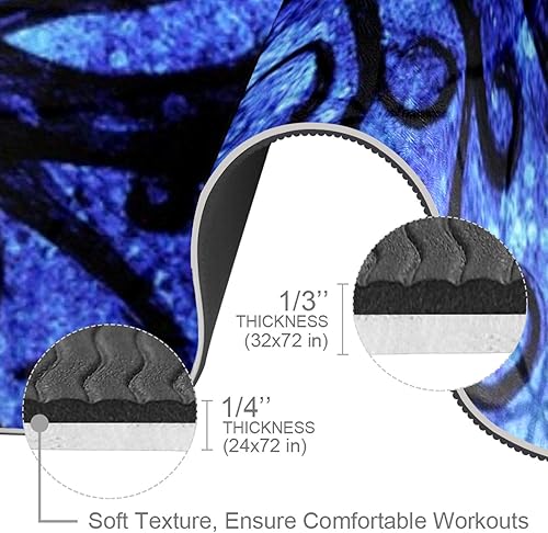 Miniatura 4 de LEVEIS Alfombrilla de yoga con símbolo del árbol de la vida, gruesa, antideslizante, para ejercicio, para el hogar, gimnasio, viajes en el suelo