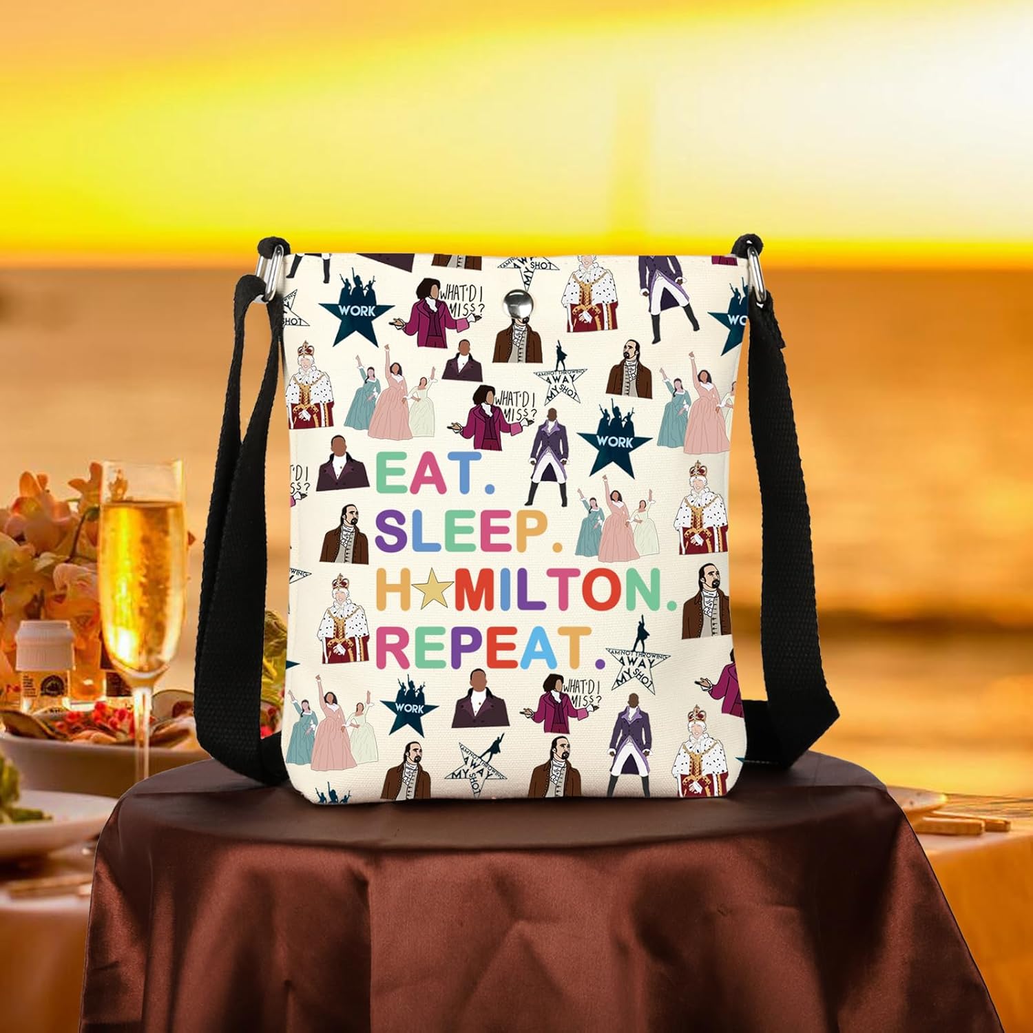 WCGXKO Musical Lover Gift Musical Character Zipper Pouch Makeup Bag (SLEEP HA XK) - Image 3