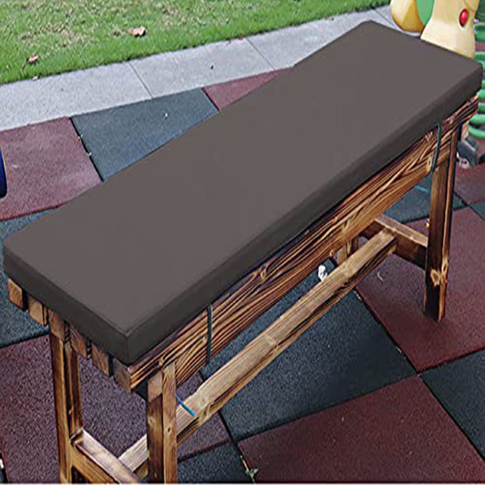 Coussin de banc éponge haute densité gris foncé pour aménagement de terrasse