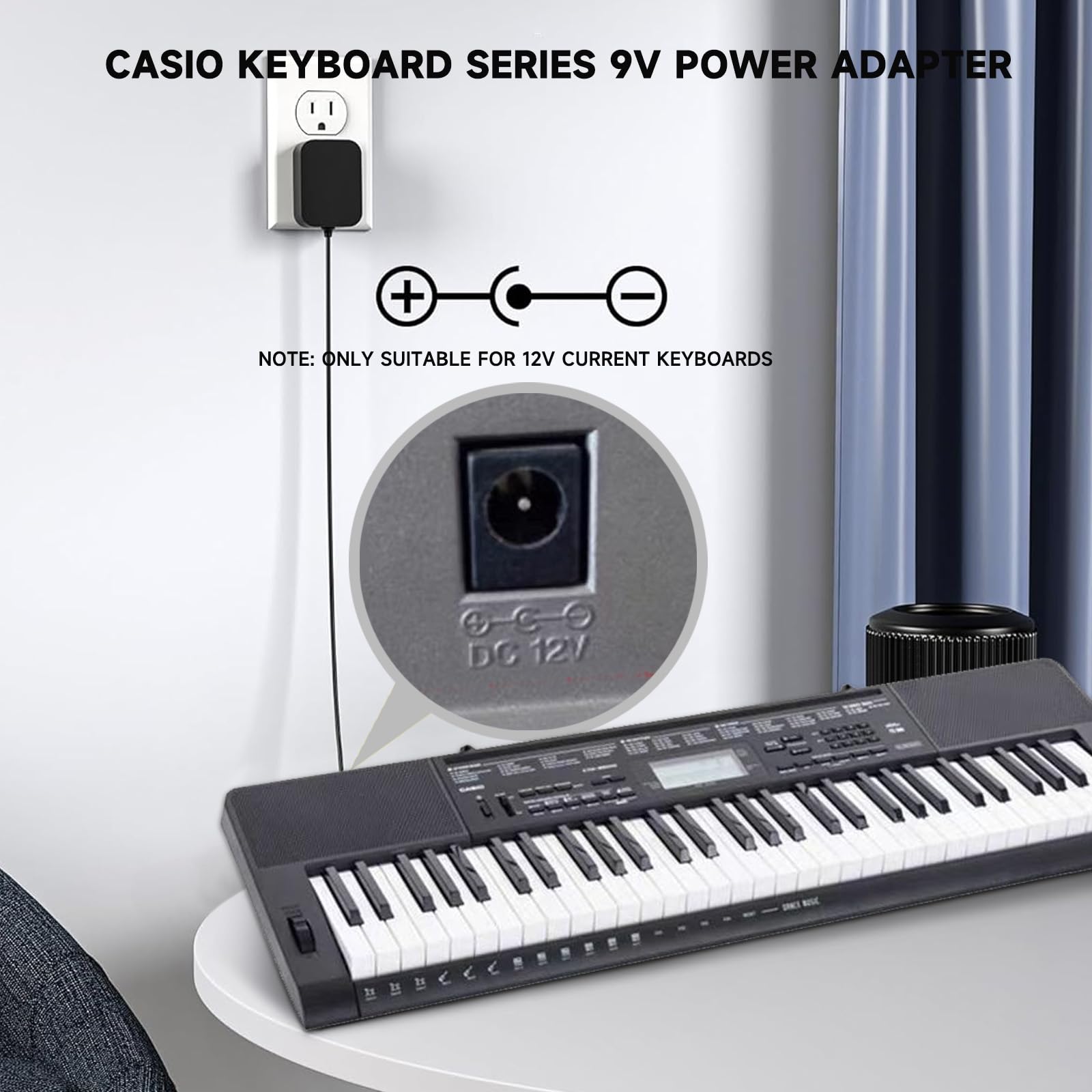 CASIO WK-1200 キーボード 動作可　ACアダプタあり。箱あり。 Amazon.com: AC Adapter for Casio WK-1200 WK-1250 WK-1300 WK-1350