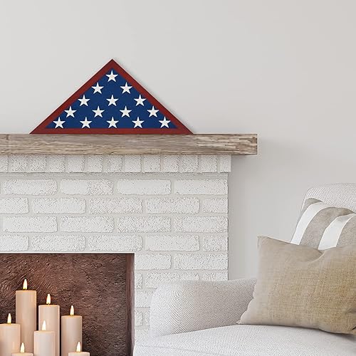 Vista 24 de Americanflat Pequeña vitrina plegada de bandera – Se adapta a banderas ceremoniales plegadas de 3 x 5 pies (no para bandera funeraria) – Colección