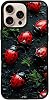 Apple iPhone 16 Pro Max ile Uyumlu Uğurböceği Baskılı, Mat Siyah, Yumuşak Silikon, Şok Emici Kapak Kılıf