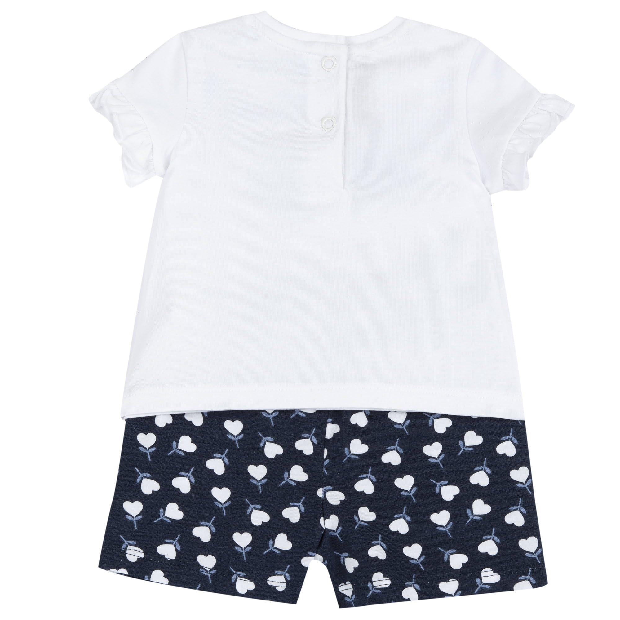 Chicco, Conjunto Bebé Niña con Camiseta y Pantalones Cortos, Ropa Niña, Designed in Italy