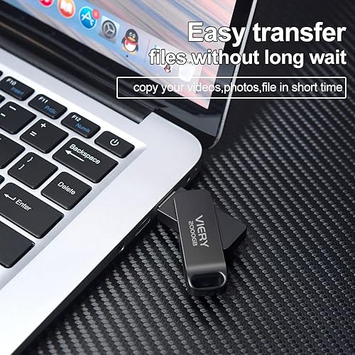 Miniatura 3 de Unidad flash USB de 2 TB Memoria Flash Drives Pen Drive Zip Drive Jump Drive con diseño giratorio 2 TB