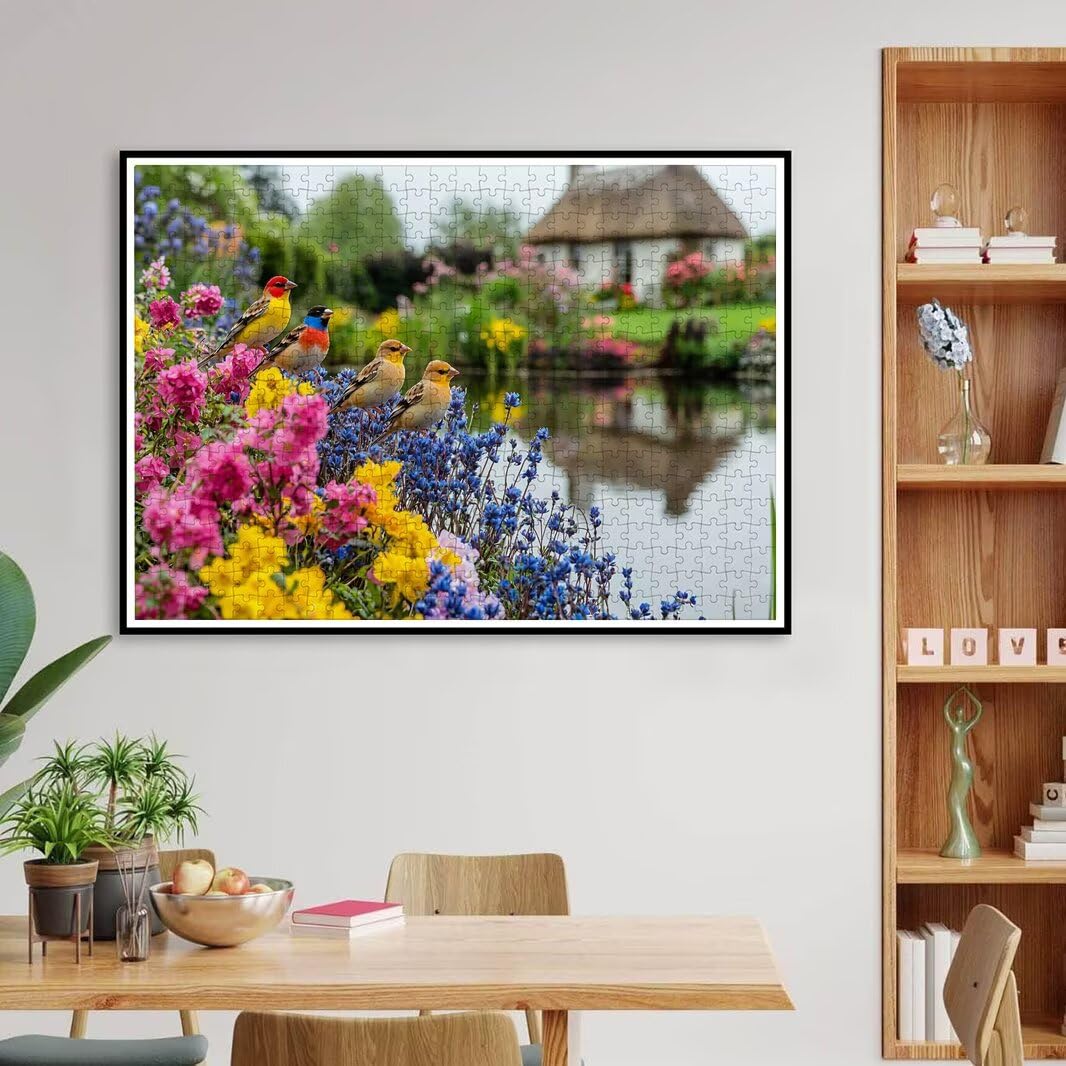 Puzzle 1500 Pezzi, Puzzle Fiori per Adulti, 87x57cm, Compact Box -4708