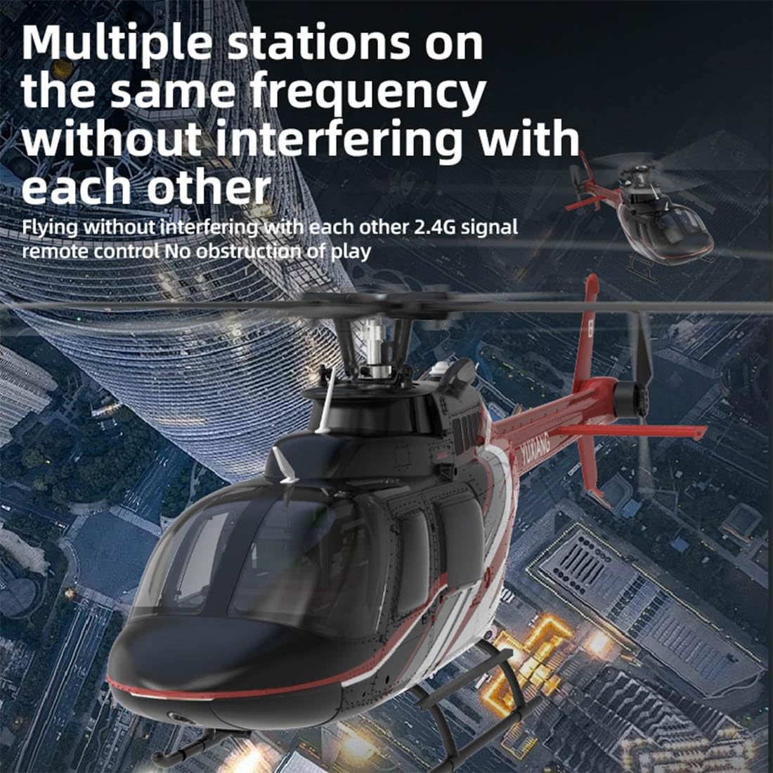 YU XIANG F08 Bell 206 RC helikopter, skala 1/27 2,4 G 6CH bezszczotkowy, model 3D/6G Flybarless z optycznym pozycjonowaniem przepływu, 6-osiowy żyroskop i jednoprzyciskowy odwrócony lot, prezent dla