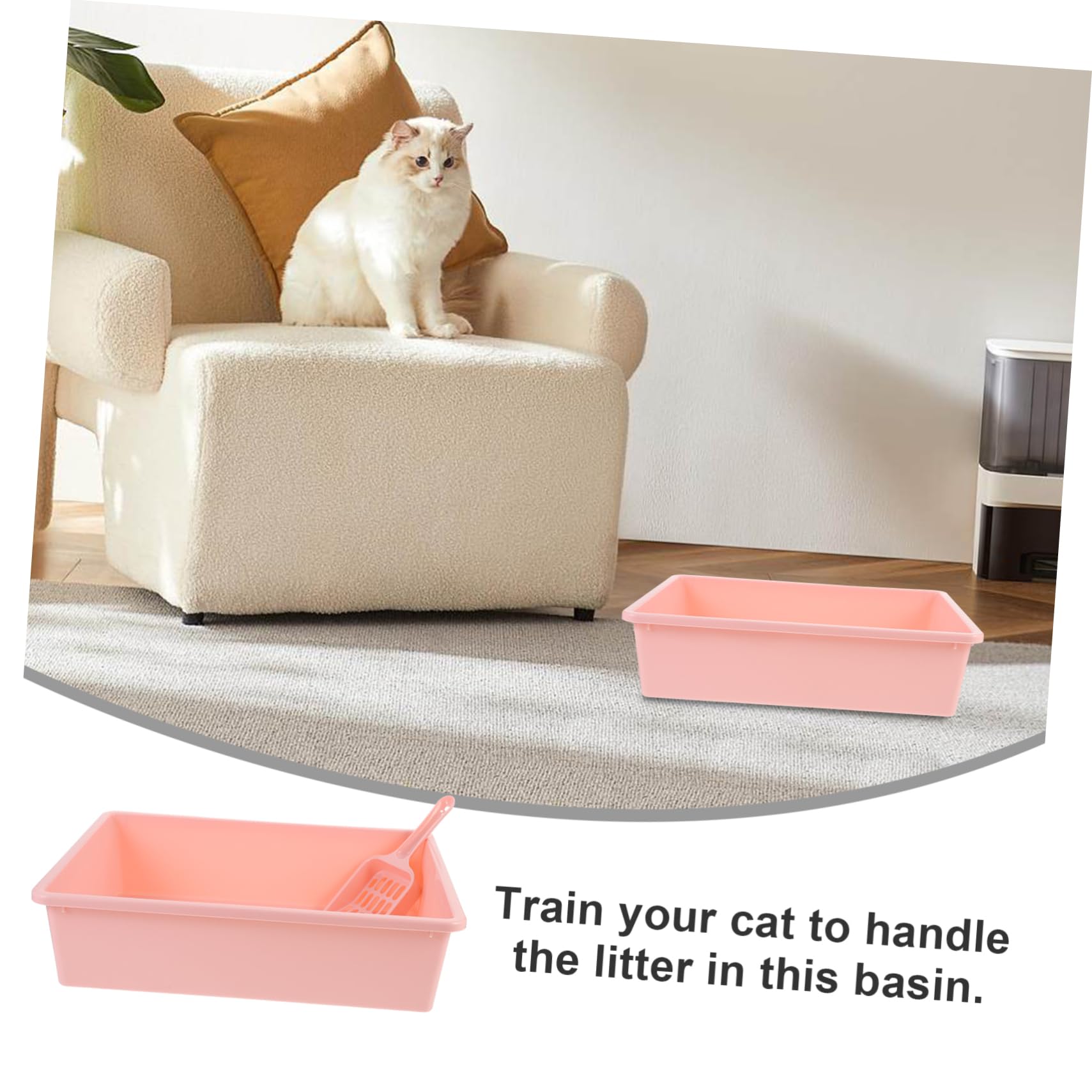Beavorty 1set Lettiera Per Con Design e Resistente Per Mantenere La Colore Rosa Compatte