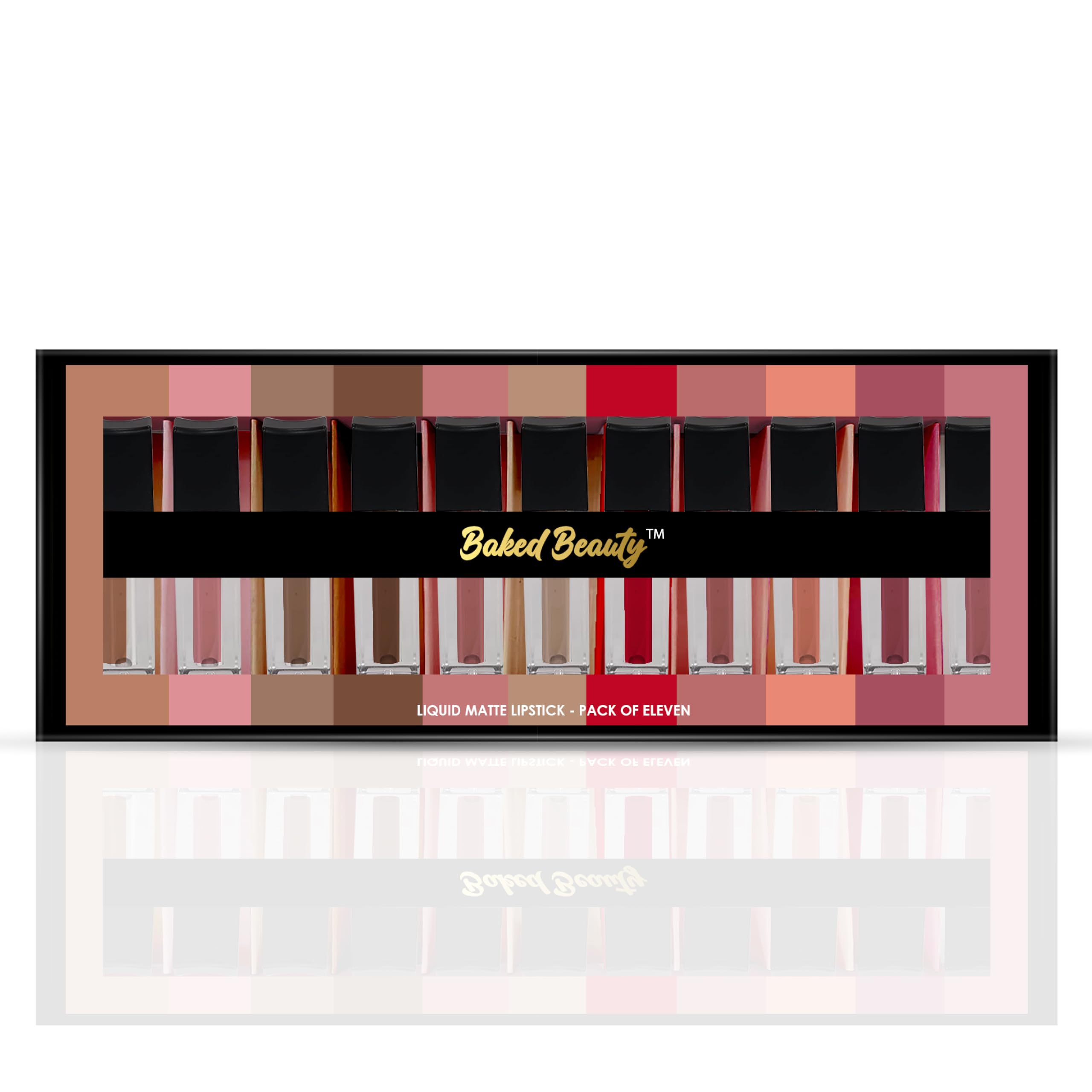 BAKED BEAUTY Matte Finish Liquid Lipstick | Pack of 11 | 1.5ml x 11 | Vitamin E | Shea Butter | Lightweight & Long-Lasting | Transfer & Waterproof-image-8