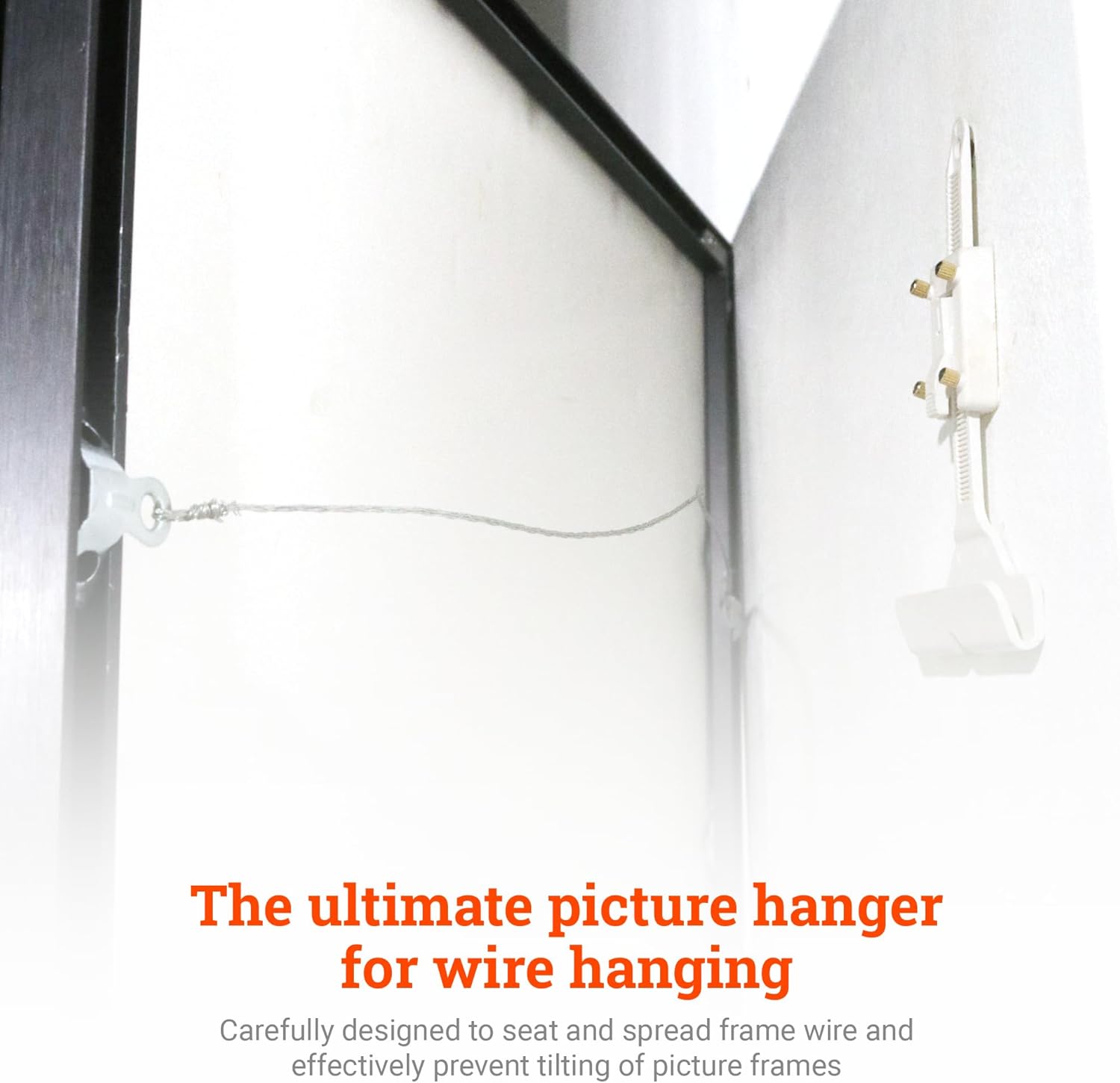 PHS T-Strap Adjustable Picture Hanger – Heavy Duty Adjustable Picture Hanging Hooks for Wire, Leveling Picture Frames & Mirrors – Holds Up to 150 lbs (325 lbs with Molly Bolt) - (Pack of 1)