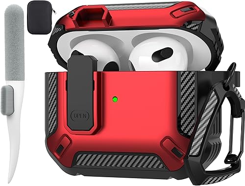 Vista 2 de Maxjoy Funda protectora compatible con Apple AirPods 3 2021, paquete de 2