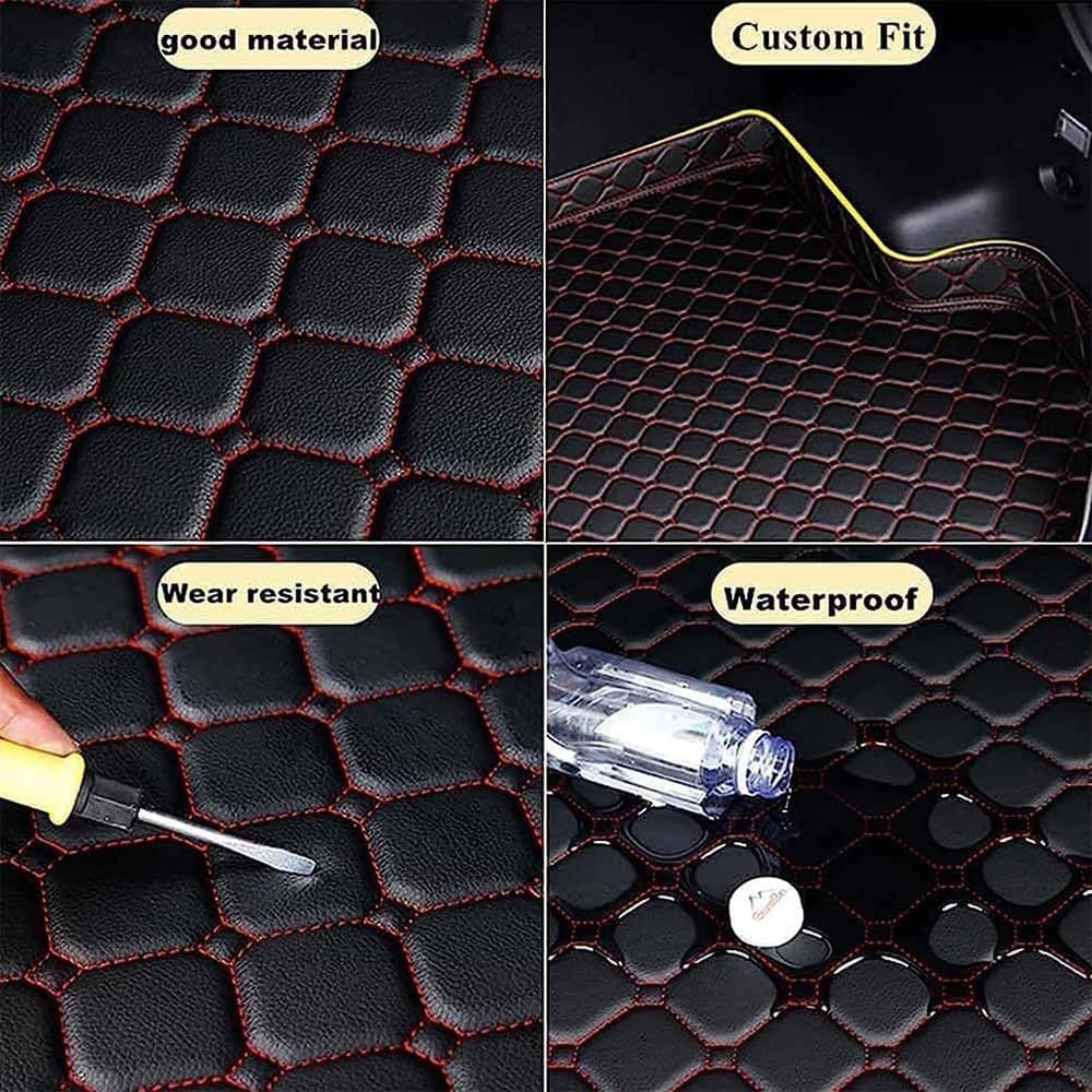 HerfsT Voiture Cuir Tapis De Coffre Pour Kia Sportage NQ5 Year 2023-2025, Bac De Coffre Imperméable Tapis Coffre Doublure Protection Moquettes Accessoires,ABlack