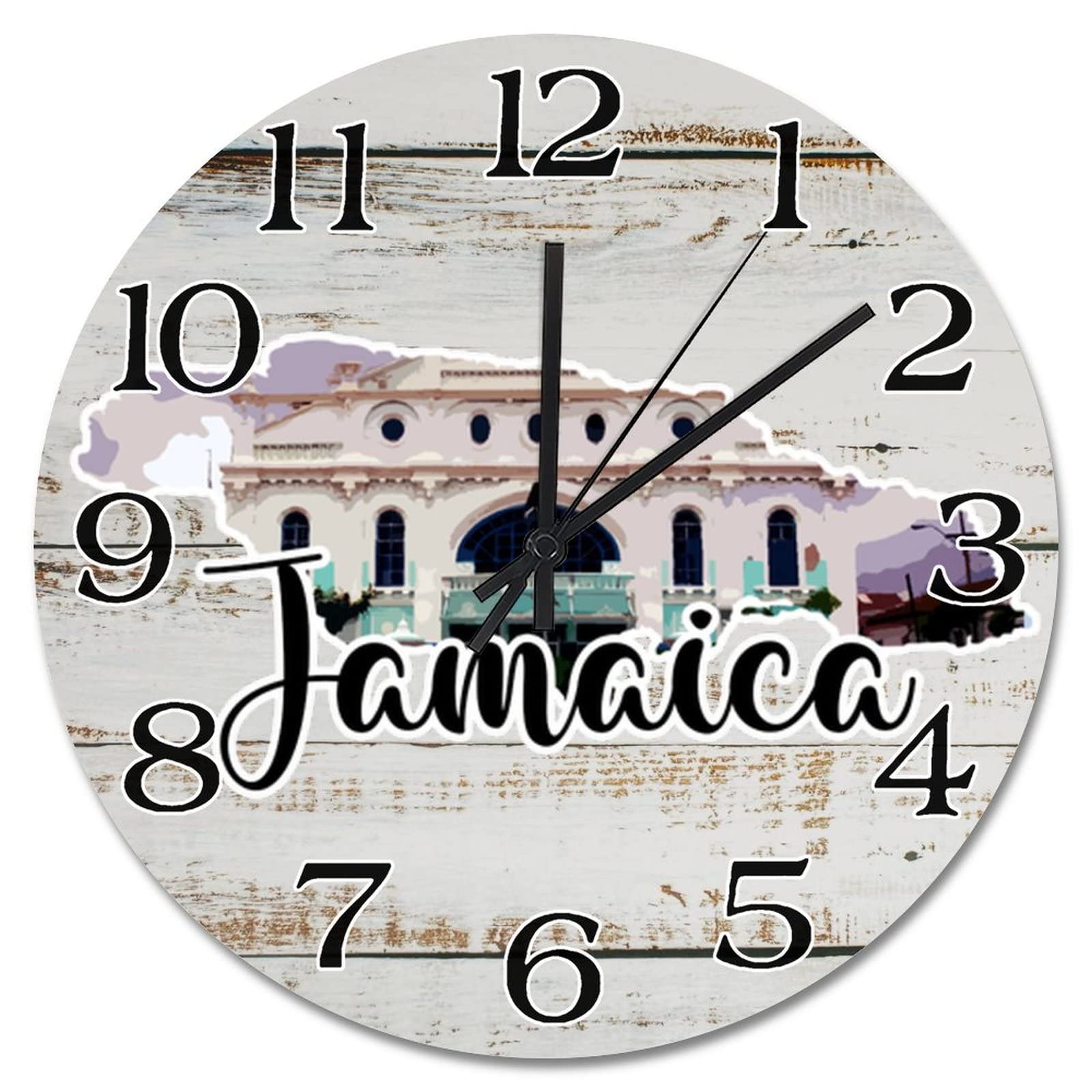 Horloge murale en bois design moderne pour décorer une cuisine lumineuse