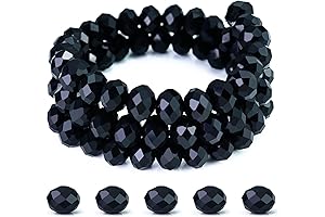 400Pcs 4mm Black Crystal Glass Briolette Beads