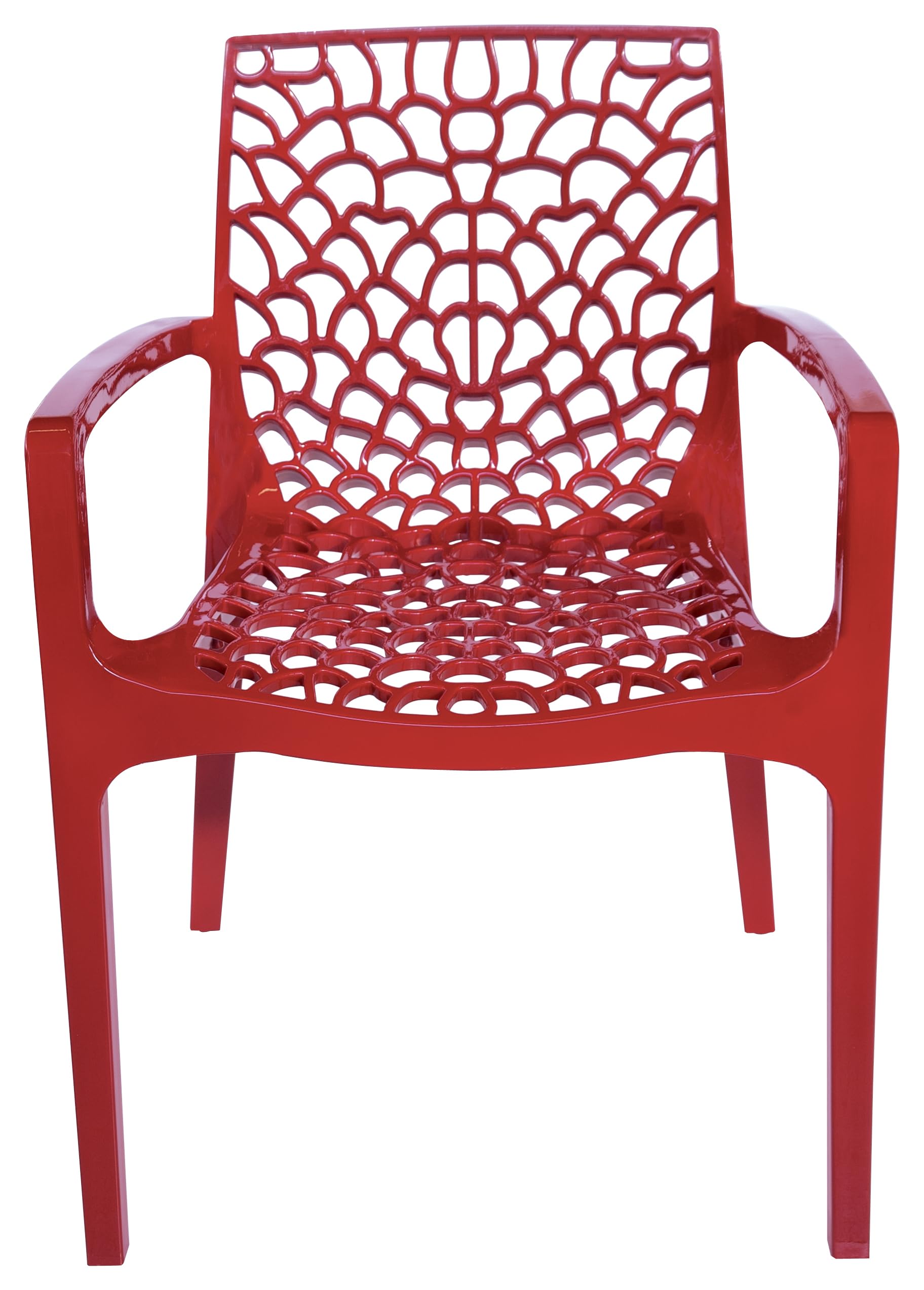 Grandsoleil Upon Gruvyer Stapelbarer Sessel, Polypropylen, 53 x 58 x 81 cm, Rot