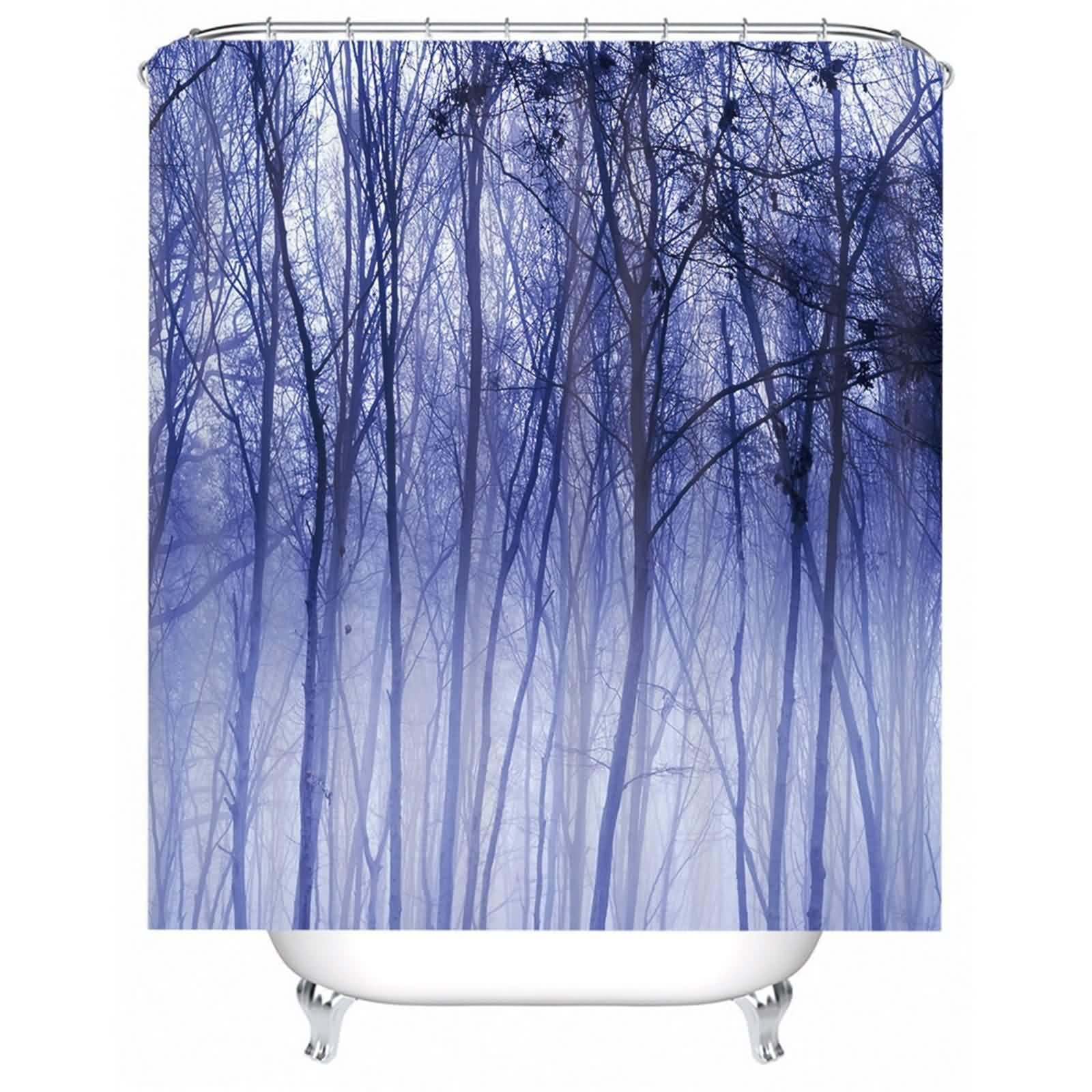 Rideau de douche violet anti-moisissure pour éliminer l'humidité du bain