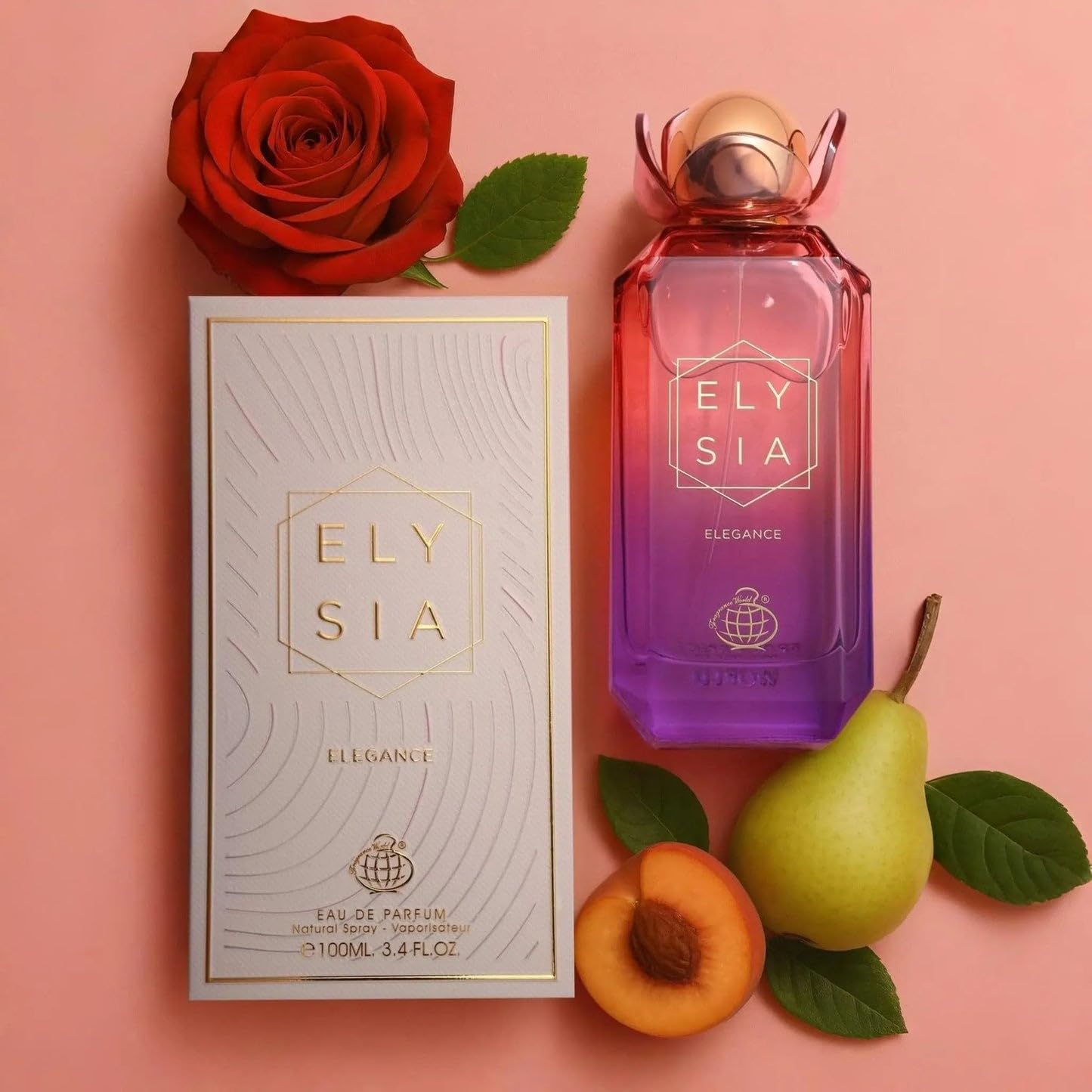 Elysia Élégance Eau de Parfum 100 ml – Fruity-Gourmand damski zapach z gruszką, brzoskwinią i wanilią | długo utrzymująca się