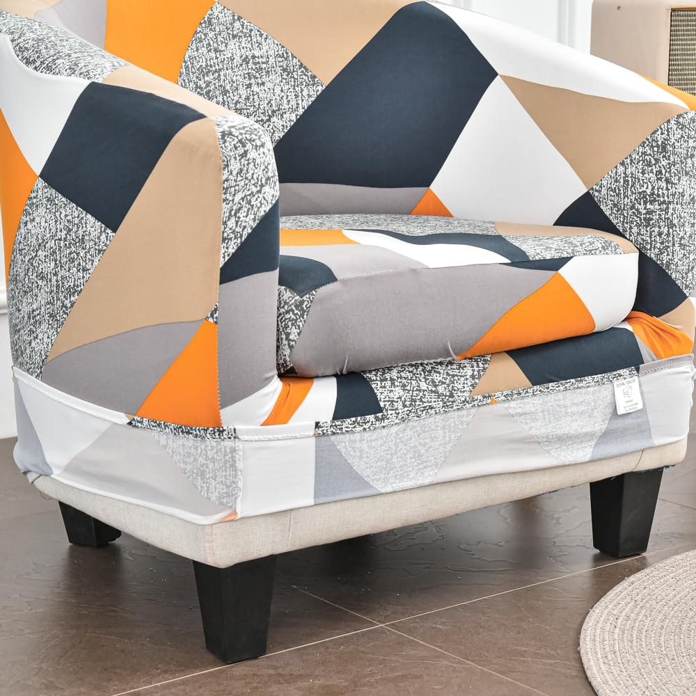 Housse de Chaise Chesterfield Cabriolet 2 pièces Housse Fauteuil Housses Chaise de Club Extensible Couvre Chaise Tullsta Cabriolet