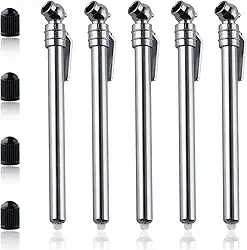 5 peças medidor de pressão de pneu lápis, 5-50psi, medidor de ar mecânico com clipe de bolso, verificador de pressão, pneu de carro