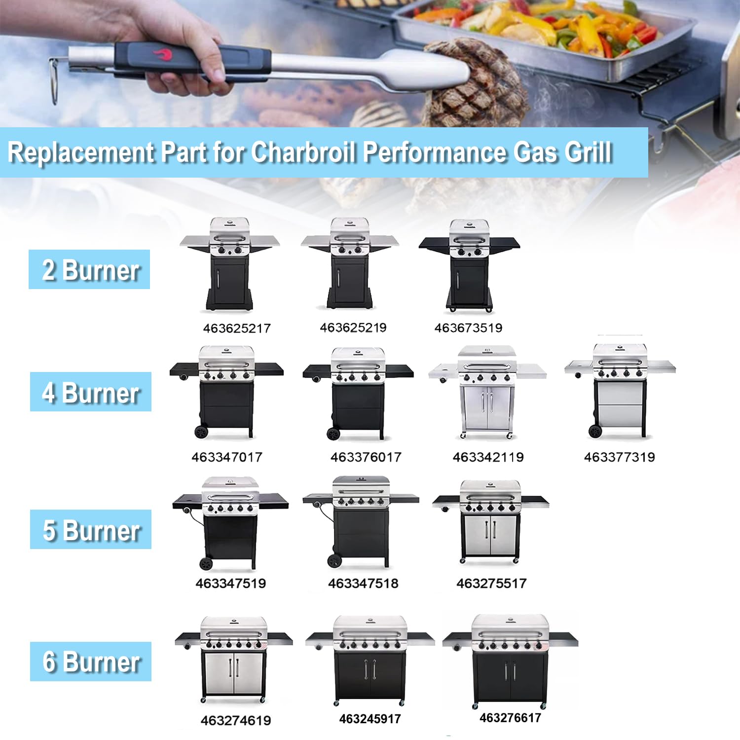 Amazon.com : Stainless Steel Grill Part Kit for Charbroil 