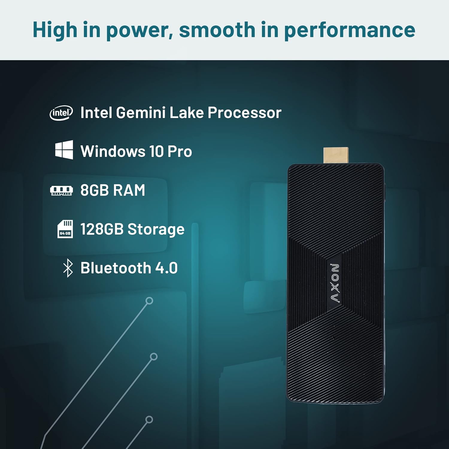 Buy Fanless Axon LAN Mini PC Stick, Intel Gemini Lake 41 Series