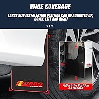 Vista 123 de Universal Mud Flaps Fits Most SUVs/MPVs, Not Full-Size SUVs- Standard Size 4-Piece Soft Glue Fenders Splash Guards Set, Heavy Duty Flexible