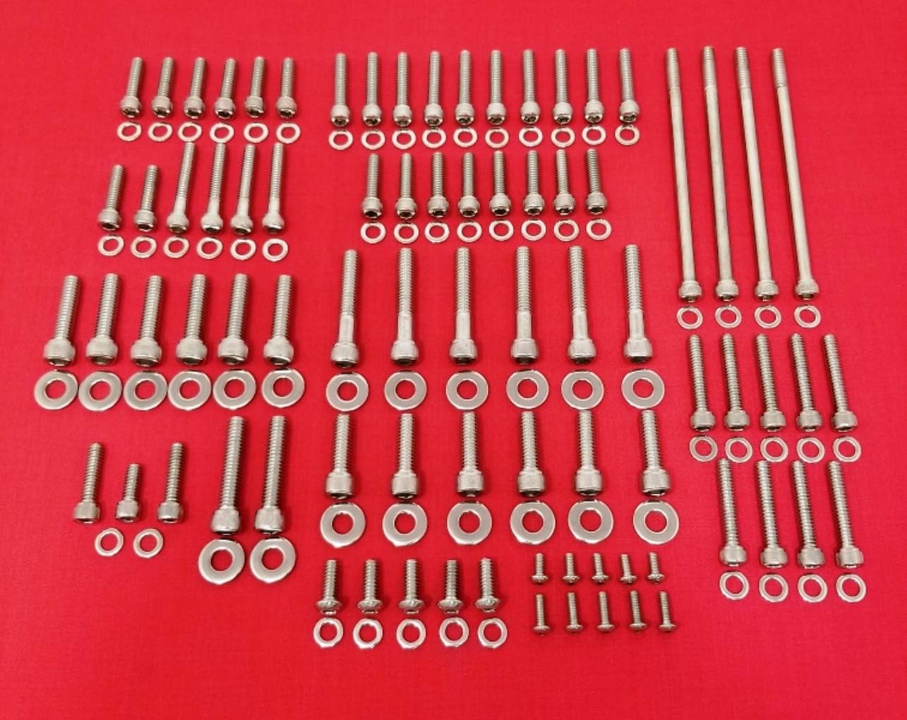2007-2016 Harley Touring Ultra Electra Glide Road Glide Road King Street Glide Polished Stainless Steel Engine Transmission Bolt KIT Set
