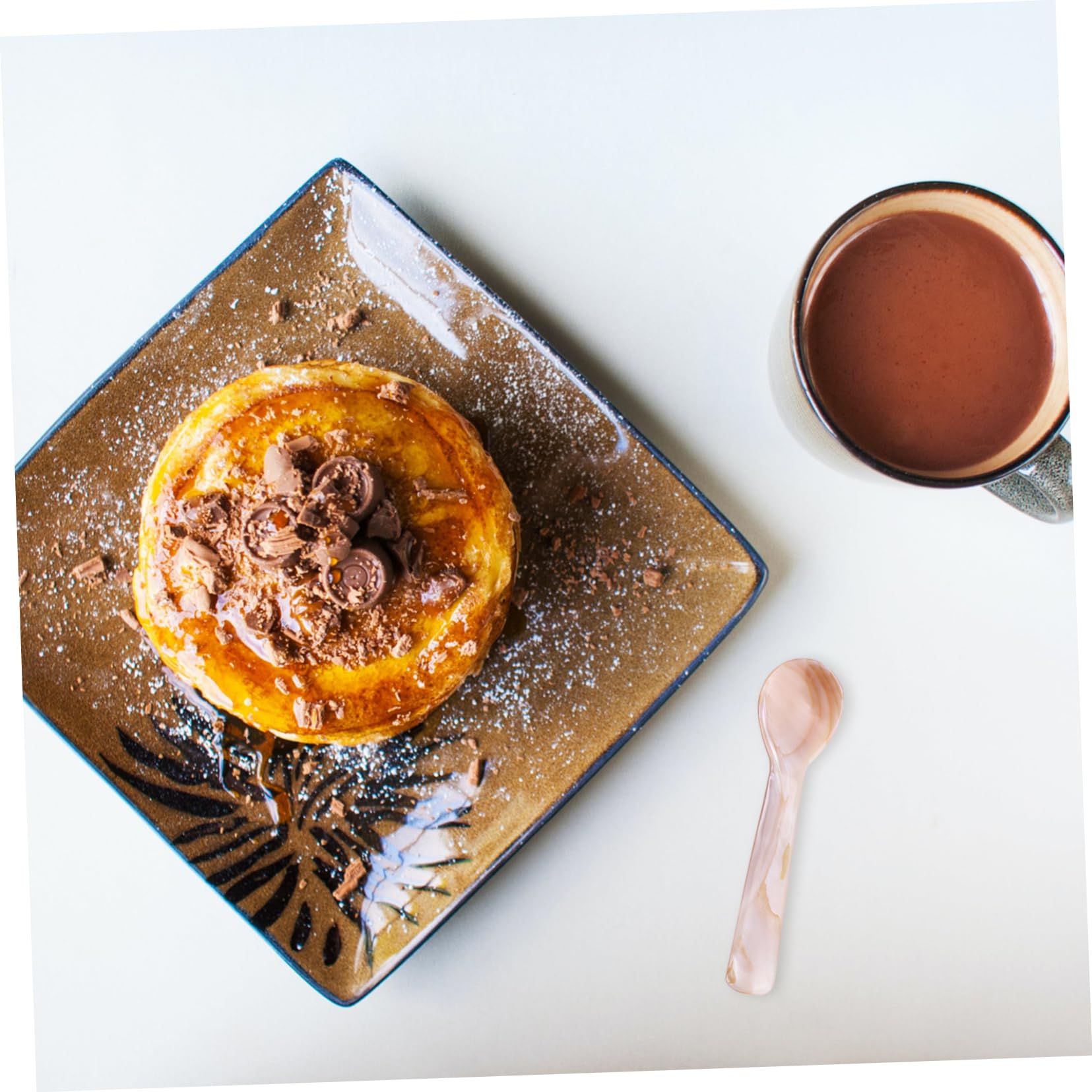 12piezas Cucharas De Concha Natural Para Café Cucharas Para Postres y Helados Para Mezclar Bebidas y Servir Dulces Casa