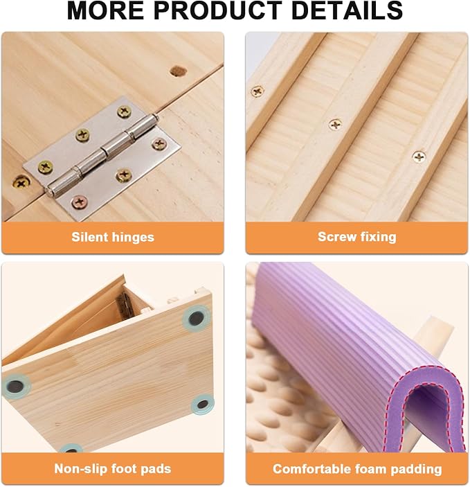 Tabla de inclinación de madera portátil para estiramiento de pantorrillas miniatura 5