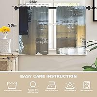 Vista 499 de Cenefas de cocina modernas con patrón de cobre marrón dorado para ventanas, cenefas opacas abstractas de marcas de arañazos y cortinas opacas