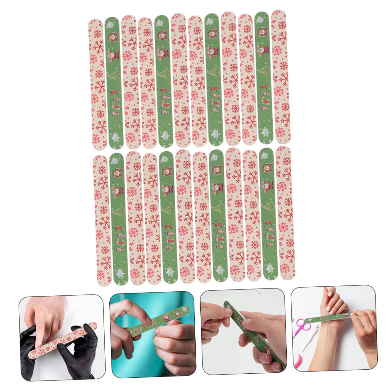 OUNONA 96 Teiliges Weihnachts-nagelfeilen Eva-hülle Handliche Polierfeilen für Fingernägel und Zehennägel Geeignet für Natur- Kunst Gelnägel Leicht und Tragbar für Maniküre und