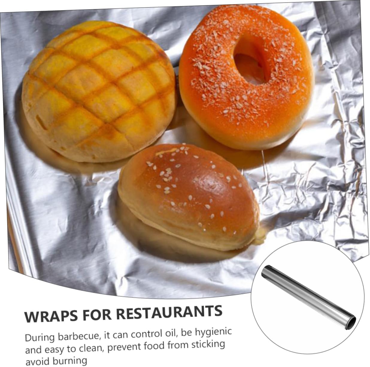 30cm x 5m Heavy Duty Aluminum Foil Sheets Non-Stick Kitchen Wrap for Baking BBQ and Roasting 4 Pack Household Aluminum Foil Roll