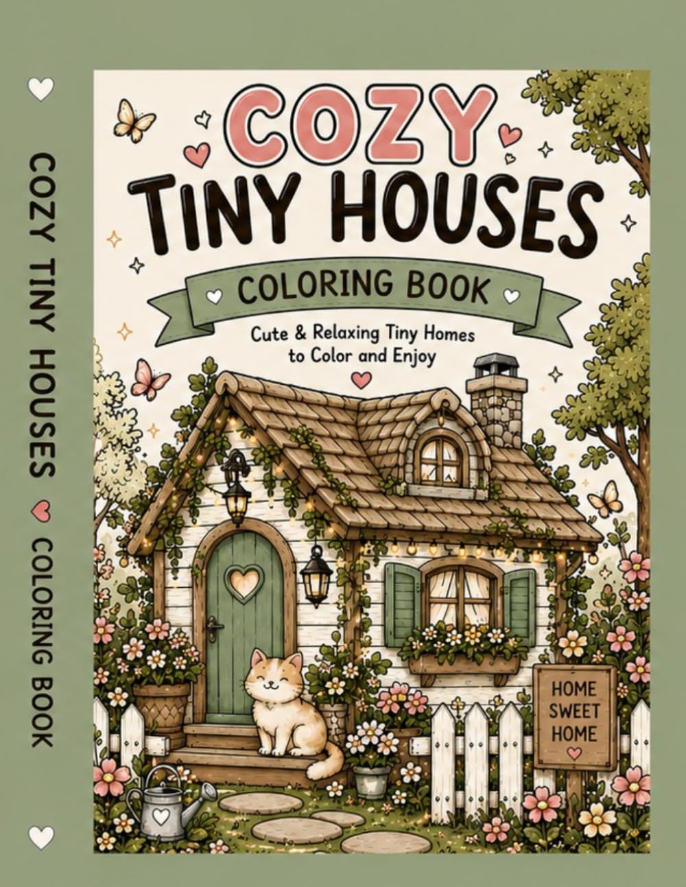 COZY TINY HOUSE COLORING BOOK