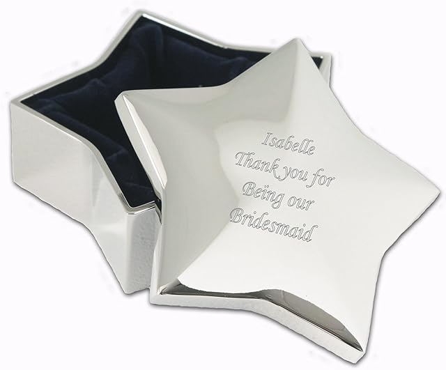 Personalised Star Trinket Box - Free Laser Engraving