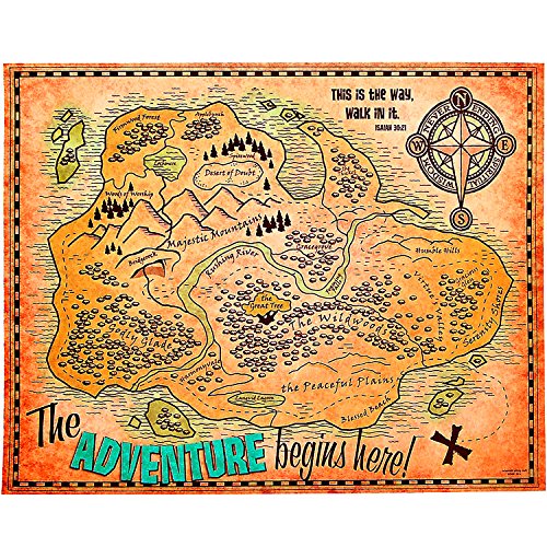 German Trendseller® - 1x Mapa del Tesoro Pirata?Fiestas Pirata?Idea de Regalo?Tesoro de Oro?Cumpleaños de niños?Bucanero?Aventura?1 Pieza