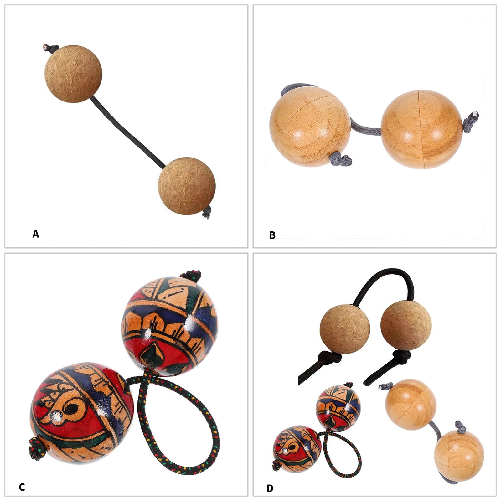 Aslatua africano de madera con forma de balón de arena, instrumento de percusión para estudiantes, adultos, principiantes, madera