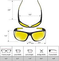 Vista 4 de BLUPOND Gafas de Conducción Día/Noche - Chopper - Visión Más Clara para Conducir Nocturna en Motocicleta, Correr, Ciclismo - TAC Antirreflejos