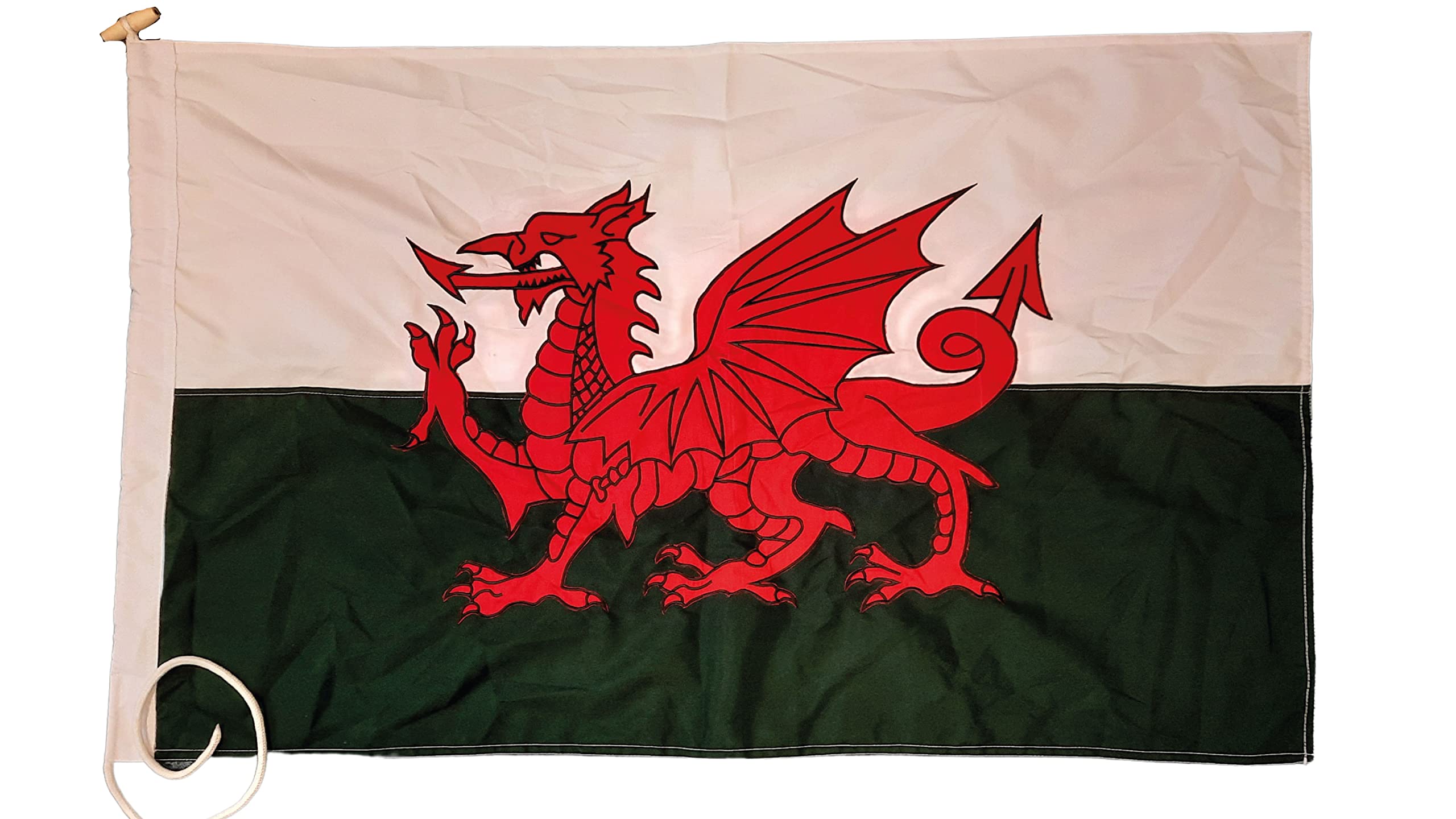 NWFlags Sewn Wales Flag, Red, White, Blue
